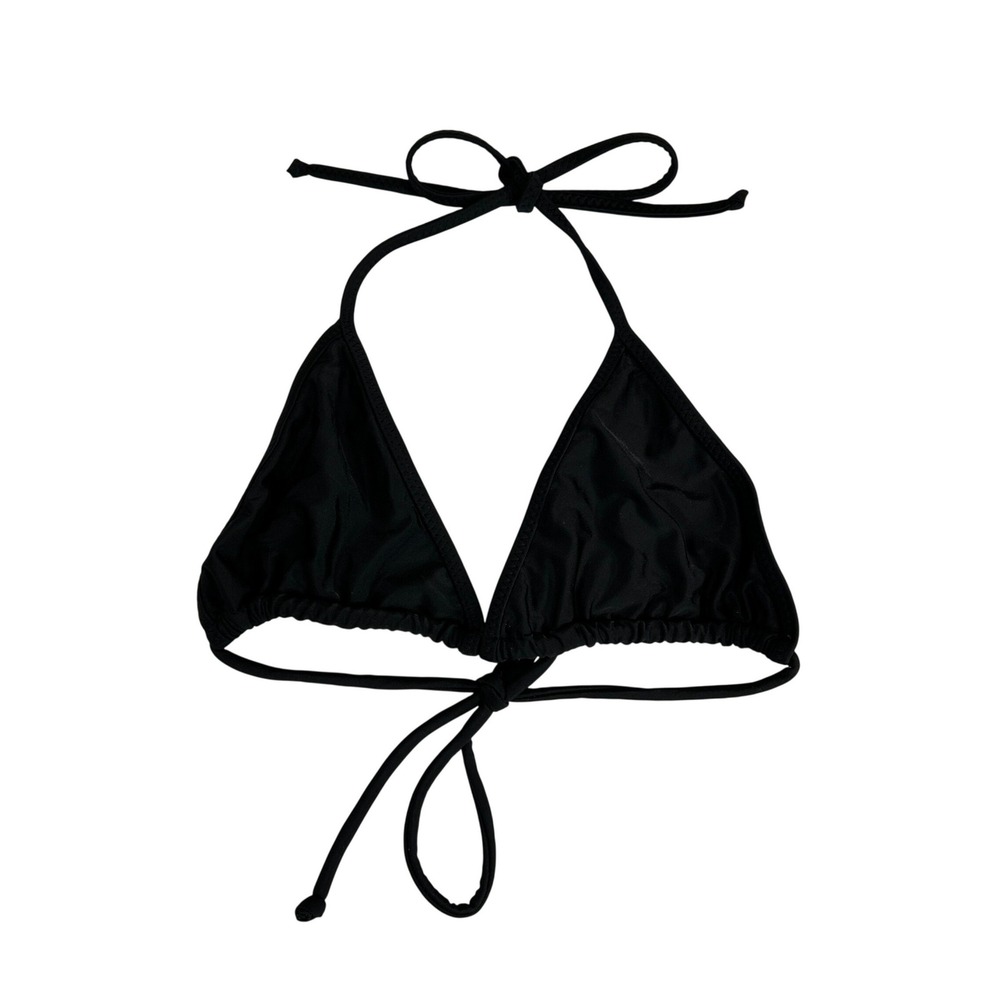 Zuliana Gussi Swimwear Black Triangle Bikini Top Large NWT Made in USA Vintage